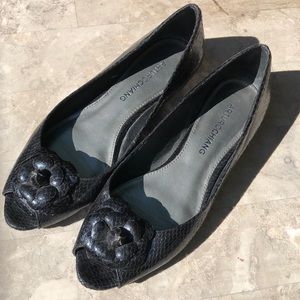 Arturo Chiang peep toe flower flats 6.5